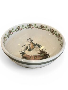 Portmarion birds of Britain serving bowl Decorative White Ceramic